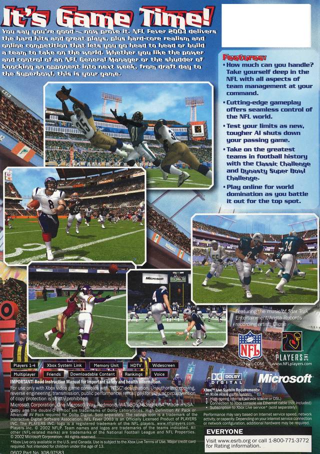 NFL Fever 2003